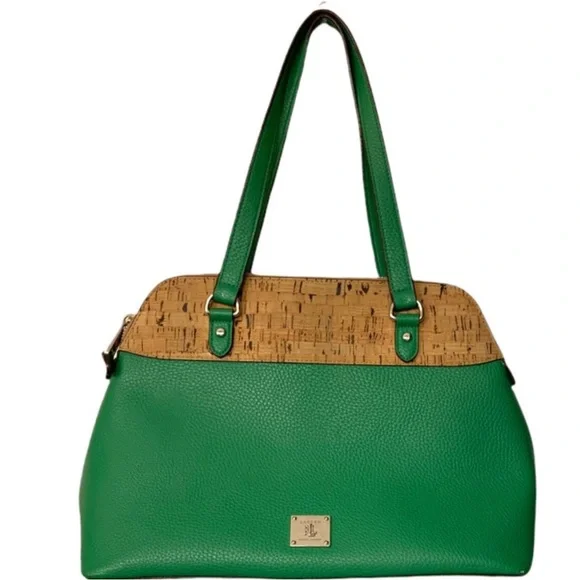 Ralph Lauren Purse. Green & Cork. Great condition - Picture 1 of 1